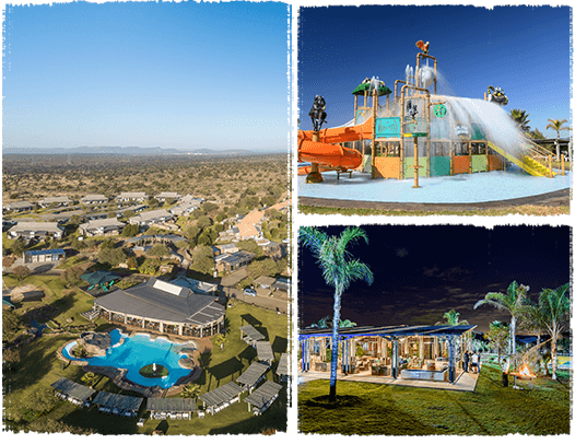 Collage showing different areas of The Kingdom Resort