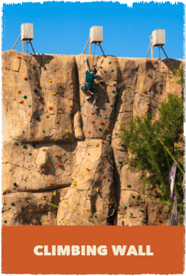 Man nearing the top of a climbing wall